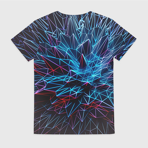 Женская футболка Синяя абстракция / 3D-принт – фото 2