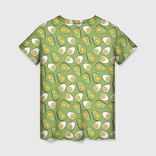 Женская футболка Avocado and Eggs / 3D-принт – фото 2