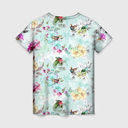 Женская футболка Весенние цветы / 3D-принт – фото 2
