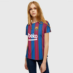 Футболка женская FC Barcelona 2021, цвет: 3D-принт — фото 2