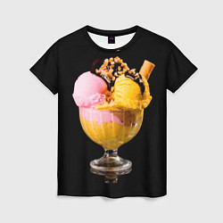 Футболка женская Мороженое, цвет: 3D-принт