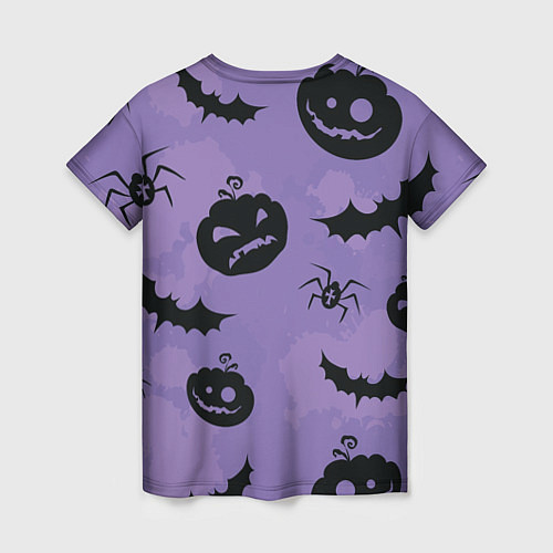 Женская футболка Фиолетовый хэллоуин / 3D-принт – фото 2