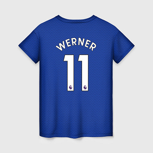 Женская футболка Челси форма Werner 20-21 / 3D-принт – фото 2