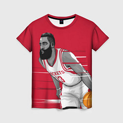 Футболка женская James Harden Houston Rockets, цвет: 3D-принт