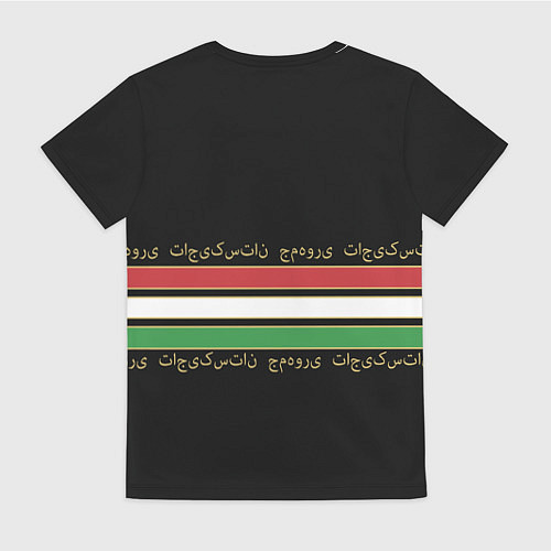 Женская футболка Таджикистан - черный лев / 3D-принт – фото 2