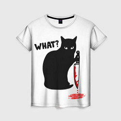 Футболка женская What Cat, цвет: 3D-принт