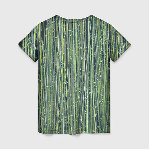 Женская футболка Зеленый бамбук / 3D-принт – фото 2