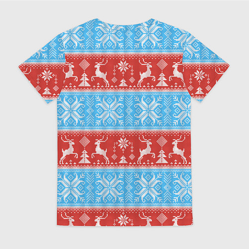 Женская футболка СВИТЕР С ОЛЕНЯМИ / 3D-принт – фото 2