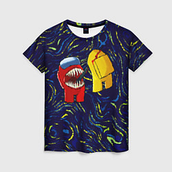 Женская футболка Among Us Van Gogh Style