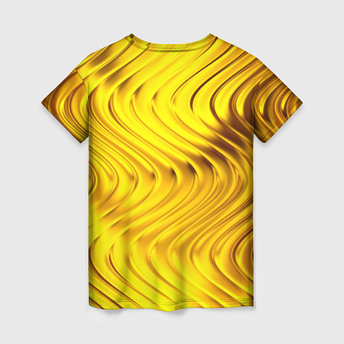 Женская футболка GOLD LINES / 3D-принт – фото 2