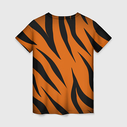 Женская футболка Текстура тигра / 3D-принт – фото 2