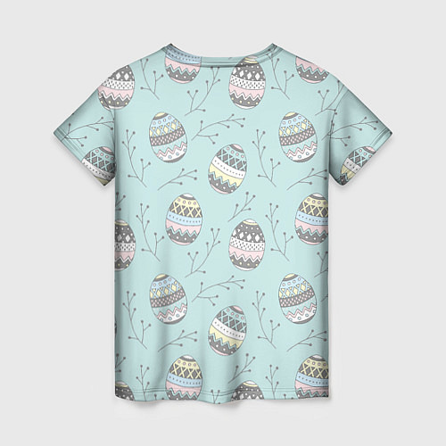 Женская футболка Пасхальные яйца / 3D-принт – фото 2