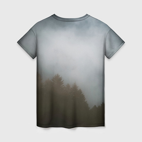 Женская футболка Орёл над лесом / 3D-принт – фото 2