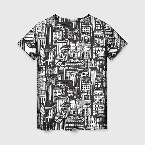 Женская футболка Бесконечный город / 3D-принт – фото 2