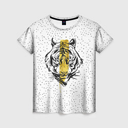 Женская футболка Золотой тигр