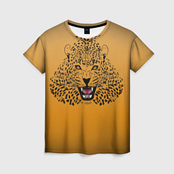 Футболка женская Леопард, цвет: 3D-принт