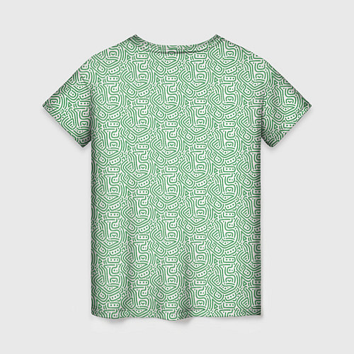 Женская футболка Узор из линий / 3D-принт – фото 2