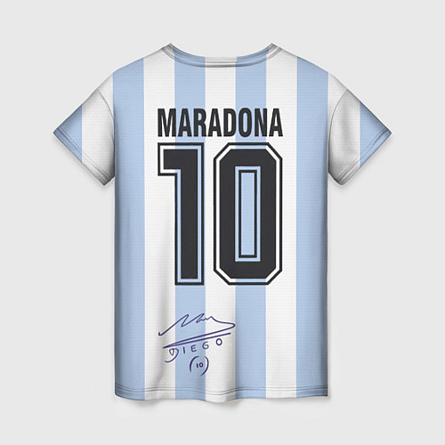 Женская футболка Diego Maradona 10 Автограф / 3D-принт – фото 2