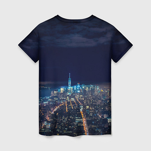 Женская футболка Ночной город / 3D-принт – фото 2