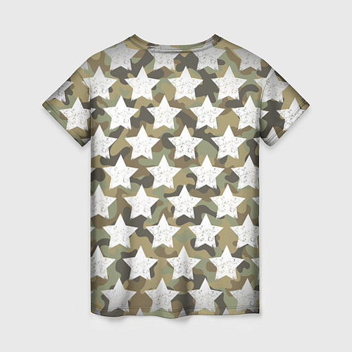 Женская футболка Звездный Камуфляж / 3D-принт – фото 2
