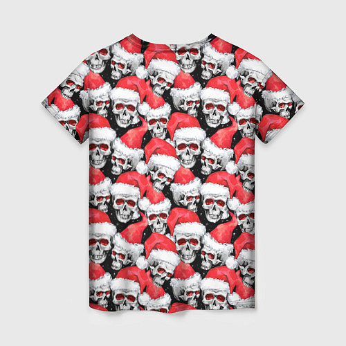 Женская футболка Деды морозы черепа / 3D-принт – фото 2