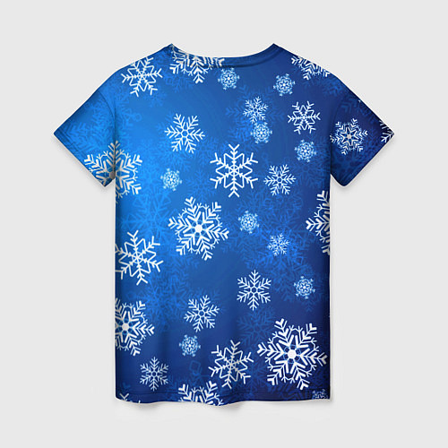 Женская футболка Новый Год Снежинки / 3D-принт – фото 2