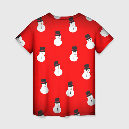 Женская футболка Снеговики / 3D-принт – фото 2
