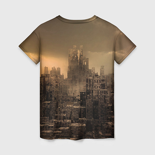 Женская футболка Metro город-призрак / 3D-принт – фото 2