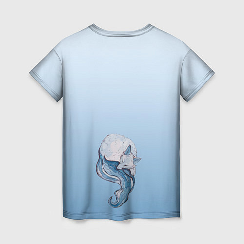 Женская футболка Внутренний зимний лис / 3D-принт – фото 2