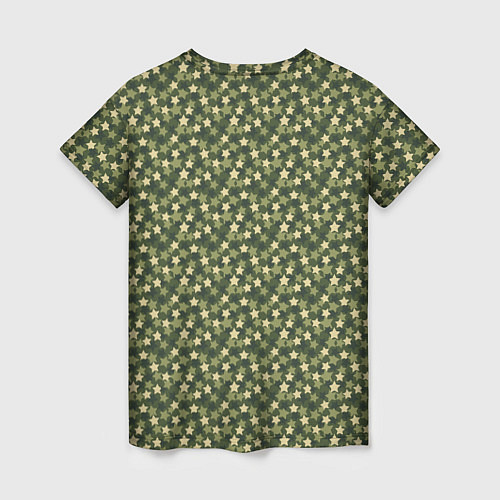 Женская футболка Камуфляж Звездочки / 3D-принт – фото 2