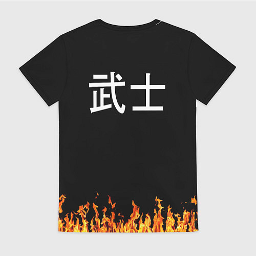 Женская футболка Самурай ?? / 3D-принт – фото 2