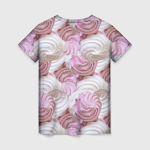 Женская футболка Зефир белый и розовый / 3D-принт – фото 2