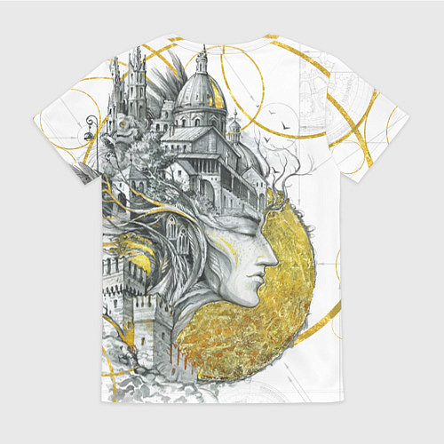 Женская футболка Мечты города / 3D-принт – фото 2