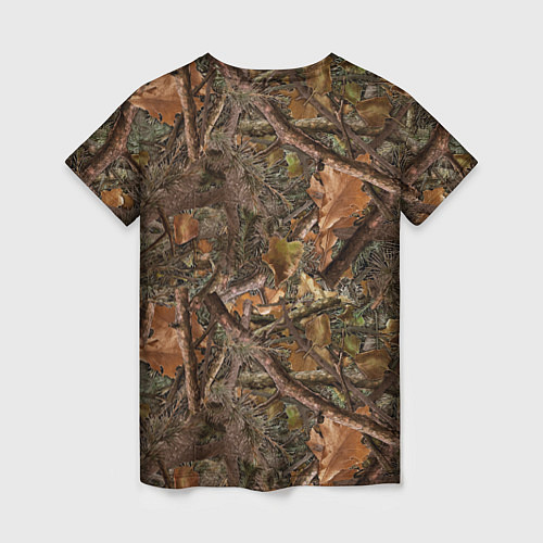 Женская футболка Охотничий камуфляж / 3D-принт – фото 2