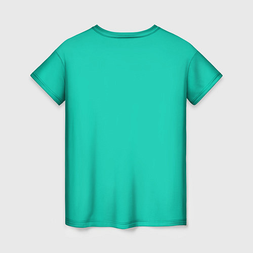 Женская футболка Бискайский зеленый без рисунка / 3D-принт – фото 2