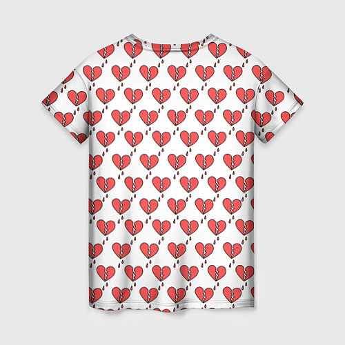 Женская футболка Разбитое Сердце / 3D-принт – фото 2