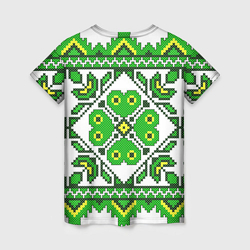 Женская футболка Славянский Узор Зеленый / 3D-принт – фото 2