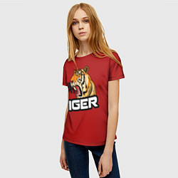 Футболка женская Тигр, цвет: 3D-принт — фото 2