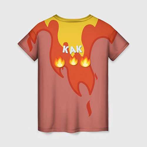 Женская футболка Ты горишь как огонь v2 / 3D-принт – фото 2
