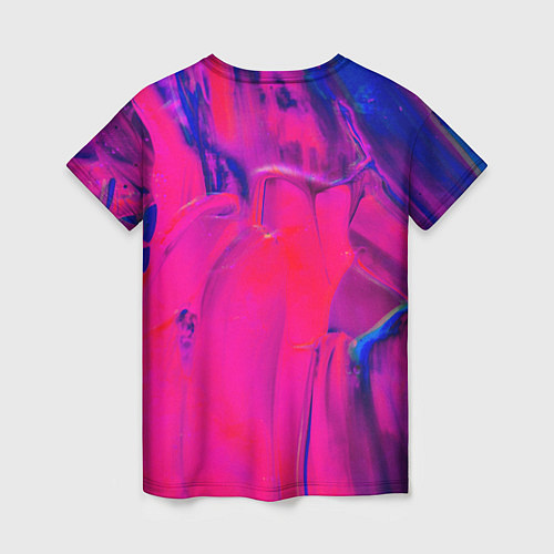Женская футболка Фон Pink and blue / 3D-принт – фото 2
