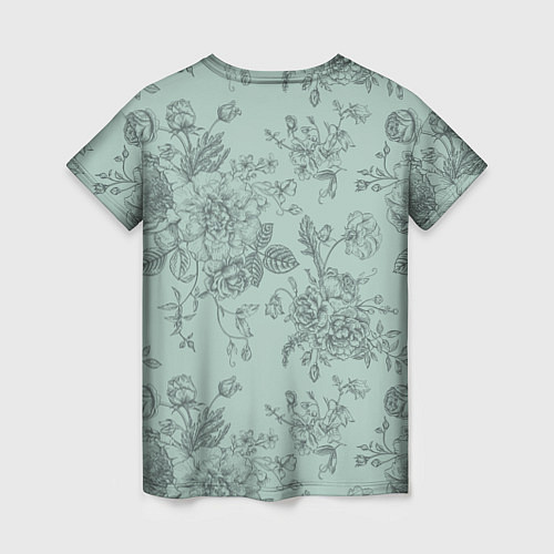 Женская футболка Пионы и розы / 3D-принт – фото 2