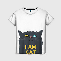 Женская футболка I AM CAT