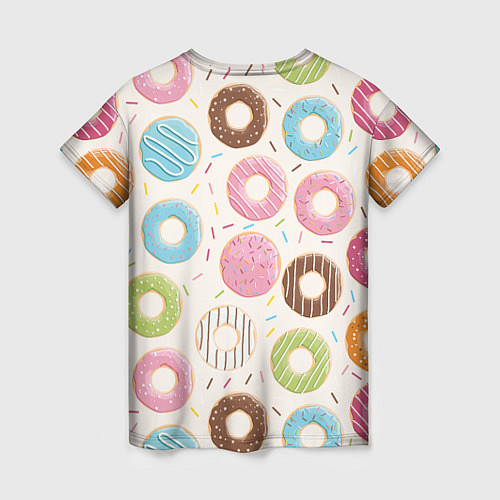 Женская футболка Пончики Donuts / 3D-принт – фото 2