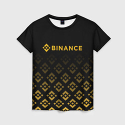 Женская футболка BINANCE БИНАНС БИРЖА