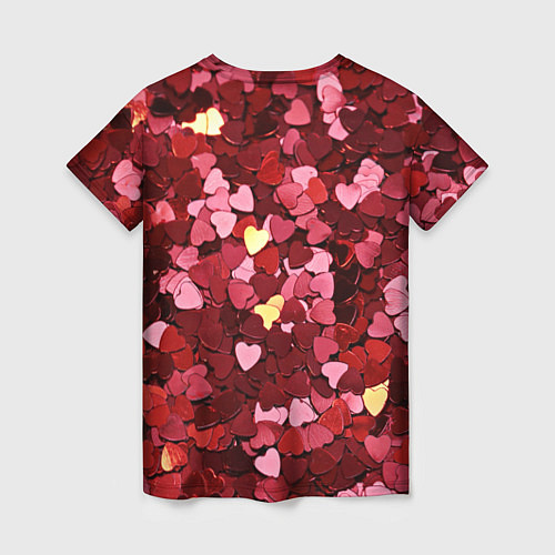 Женская футболка Сердца Hearts / 3D-принт – фото 2