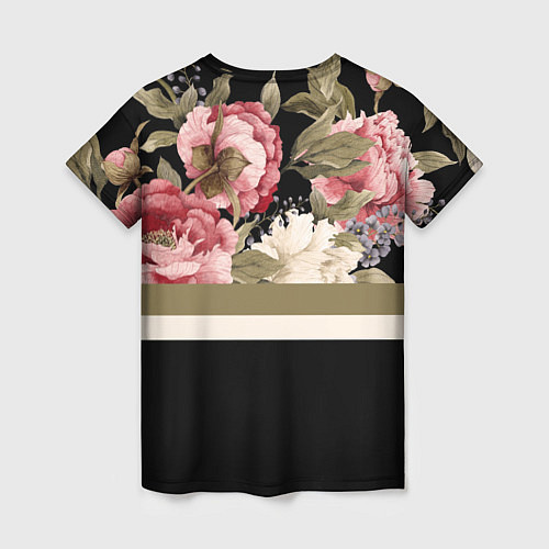 Женская футболка Розы / 3D-принт – фото 2