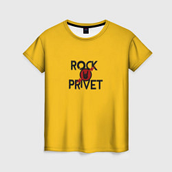 Женская футболка Rock privet