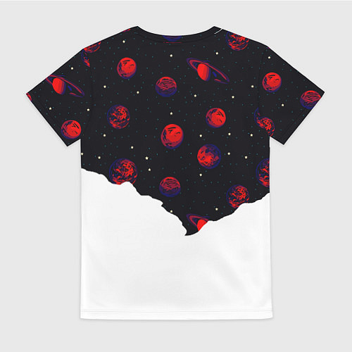 Женская футболка Мысли космонавта про космос / 3D-принт – фото 2