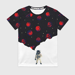 Женская футболка Мысли космонавта про космос