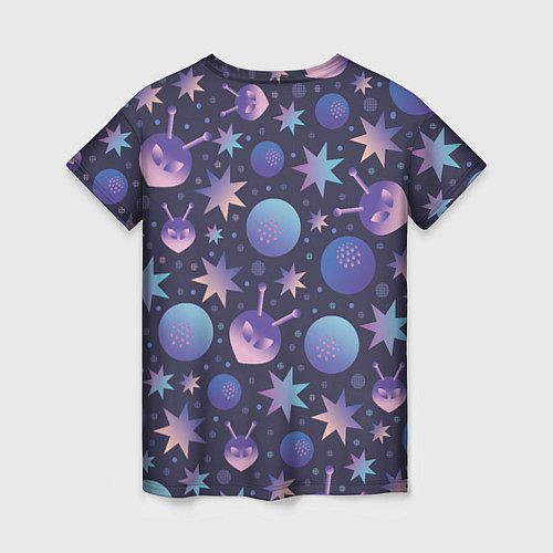 Женская футболка Космический микс / 3D-принт – фото 2